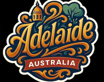 Adelaide Australia Sticker Magnet Travel Souvenir Gift Decor Vinyl Die Cut