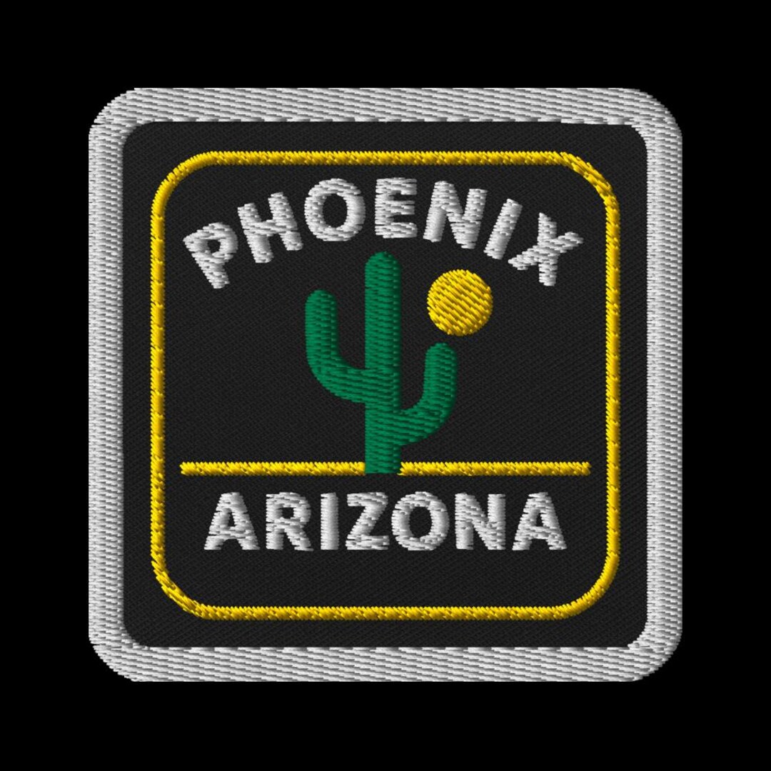 Phoenix Arizona Embroidered Patch - Desert Cactus Souvenir Travel Patch ...
