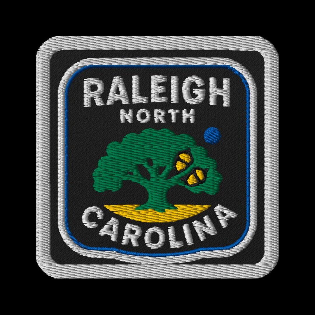 Raleigh North Carolina Embroidered Patch - Oak Tree Souvenir Travel ...