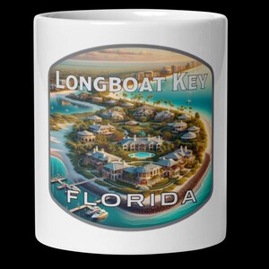 Caneca de café Longboat Key, Flórida - 11oz, 15oz e 20oz, lembrança de viagem