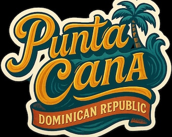 Punta Cana Dominikanische Republik Kühlschrankmagnet oder Kiss-Cut-Aufkleber Reise-Andenken-Geschenk-Dekor
