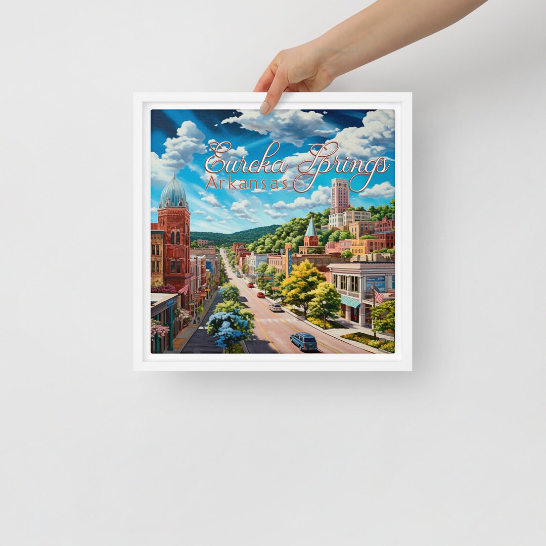 Eureka Springs Ar Souvenir Framed Canvas Etsy