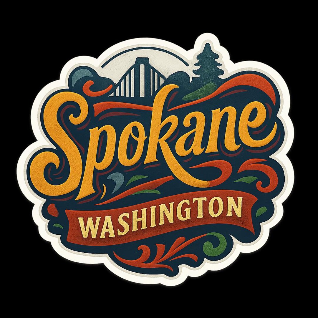 Spokane Sticker Spokane Washington Sticker Magnet Travel Souvenir Gift Decor Vinyl Die ...
