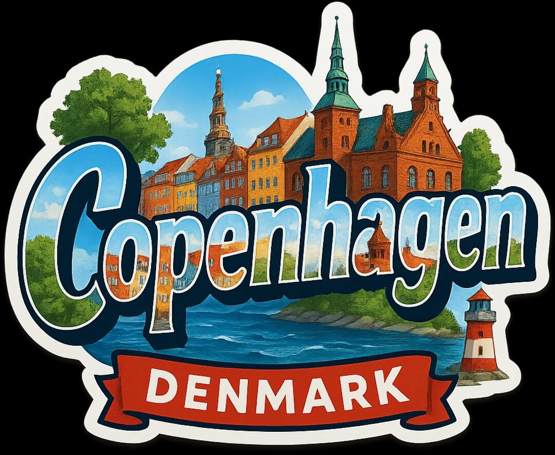 Denmark Meme Sticker Copenhagen Souvenir Sticker – Denmark Travel Decal - Etsy