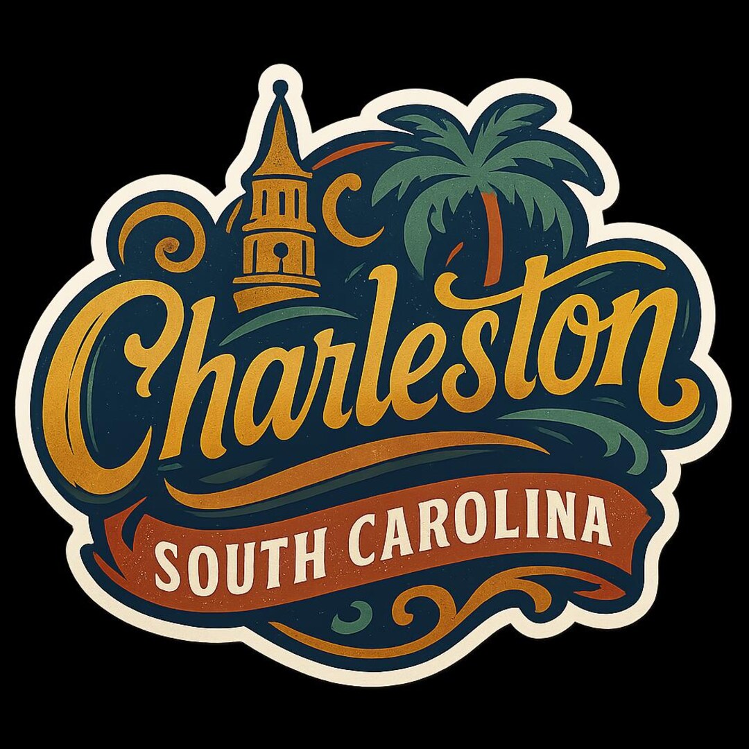 Sticker Design Sc Charleston South Carolina Sticker Magnet Travel Souvenir Gift Decor ...