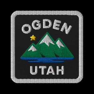 Écusson brodé Ogden Utah - Souvenir de voyage Mountain Design pour veste de sac à dos