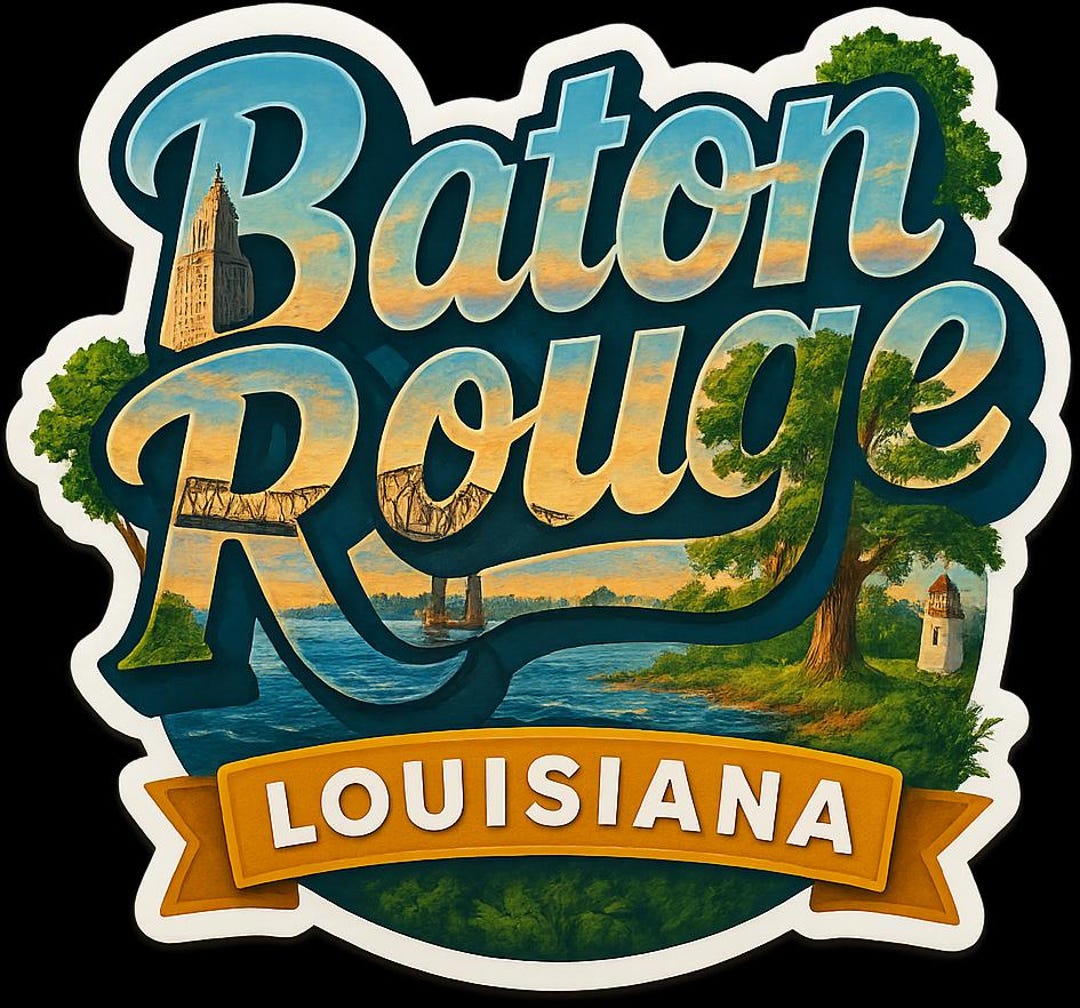Baton Rouge Louisiana Sticker – Travel Souvenir Decal, State Capitol - Etsy