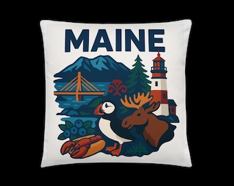 Poduszka dekoracyjna Maine Throw Pillow, pamiątka