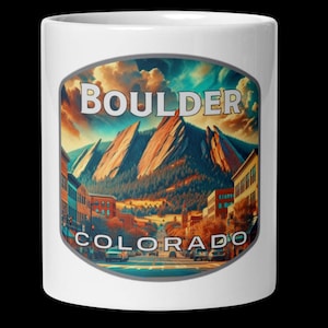 Boulder Colorado Scenic Mug - 11oz 15oz 20oz Travel Souvenir