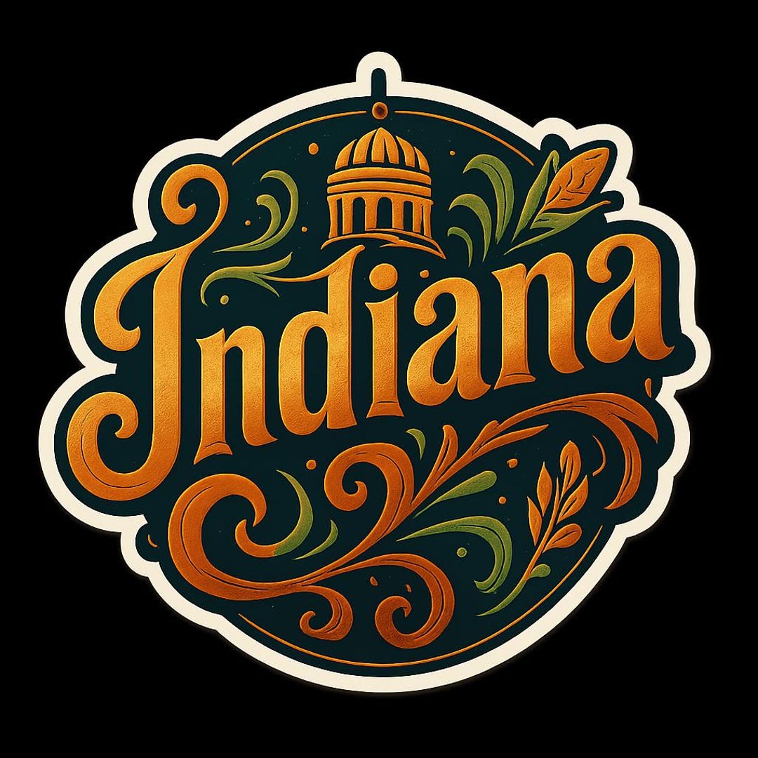 Indiana Sticker Magnet Travel Souvenir Gift Decor Vinyl Die Cut - Etsy