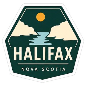 Imán troquelado para nevera de Halifax, Nueva Escocia - Imán de recuerdo de viaje para el refrigerador - Elige tu diseño y tamaño