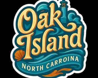 Oak Island North Carolina Sticker Magnet Travel Souvenir Gift Decor Vinyl Die Cut