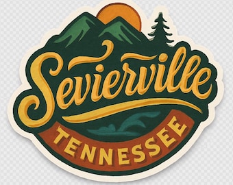 Adesivo magnetico Sevierville Tennessee, souvenir da viaggio, decorazione in vinile fustellato