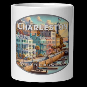 Charleston South Carolina Waterfront Mug - 11oz 15oz 20oz Souvenir