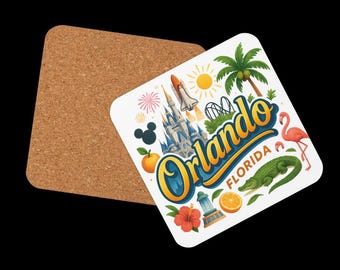 Orlando Florida Collage Coaster – Theme Park Souvenir Decor