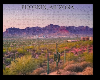 Puzzle con vista sulle montagne di Phoenix, Arizona - Souvenir da 252 e 520 pezzi