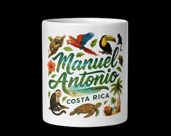 Manuel Antonio Costa Rica Mug – Tropical Wildlife Ceramic Coffee Cup