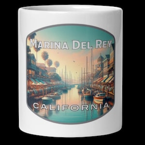 Marina Del Rey California Scenic View Coffee Mug 11oz 15oz 20oz Souvenir