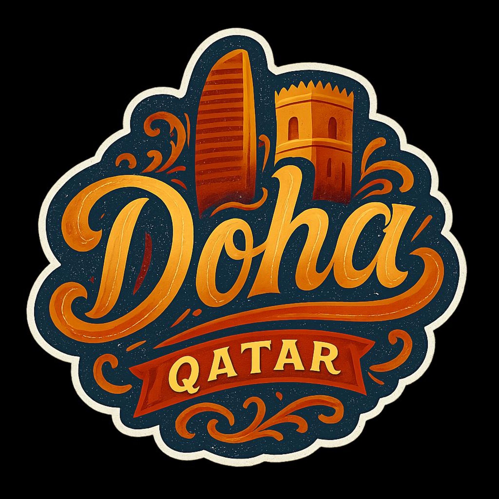Back Sticker Qatar Doha Qatar Sticker Magnet Travel Souvenir Gift Decor Vinyl Die Cut - Etsy
