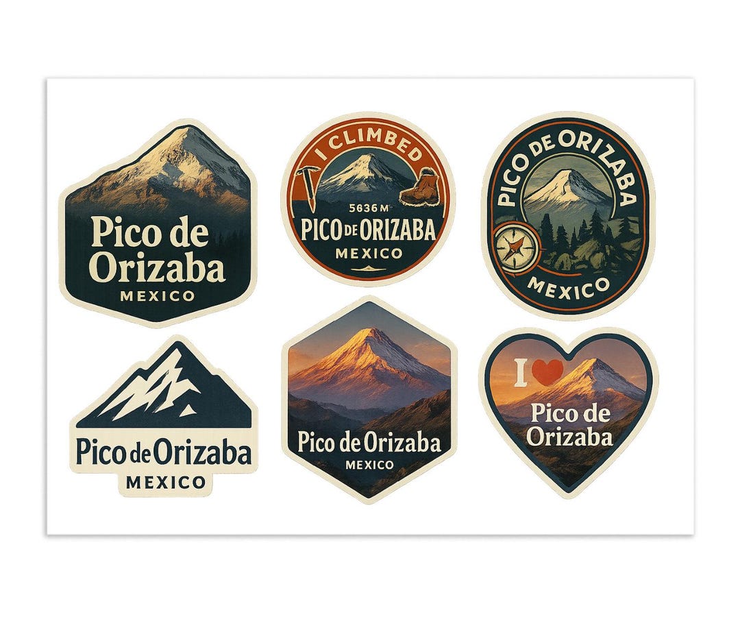 Pico De Orizaba Summit Stickers – Mexico Mountain Adventure Decals - Etsy
