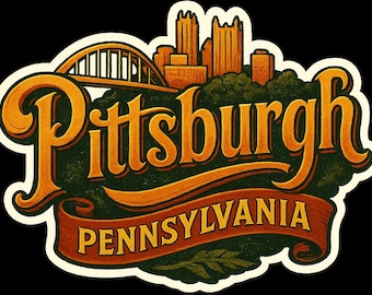 Pittsburgh Pennsylvania Kühlschrankmagnet oder Kiss-Cut Aufkleber Reise-Andenken-Geschenk-Dekor