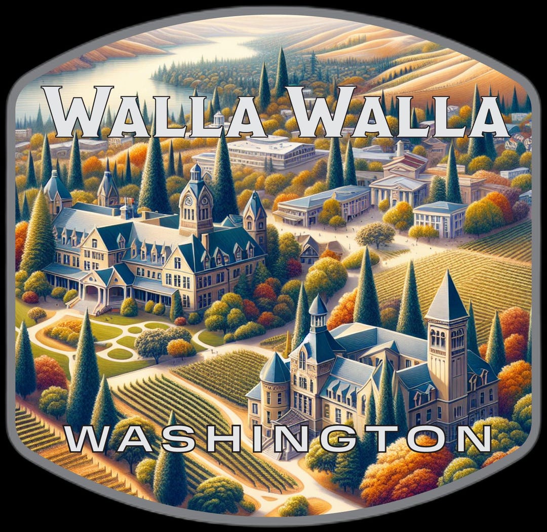 Walla Walla Washington Souvenir Sticker: Vinyl Kiss-cut Decal - Etsy