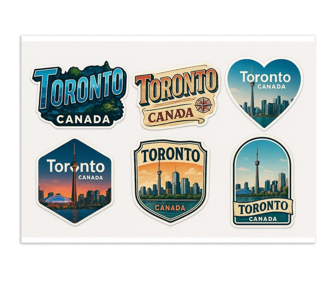 Toronto Travel Sticker Sheet – CN Tower & Landmark Decals - Etsy