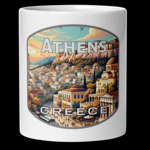 Athens Greece Scenic Landmarks Coffee Mug - 11oz 15oz 20oz Souvenir Gift