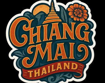 Chiang Mai Thailand Sticker Magnet Travel Souvenir Gift Decor Vinyl Die Cut