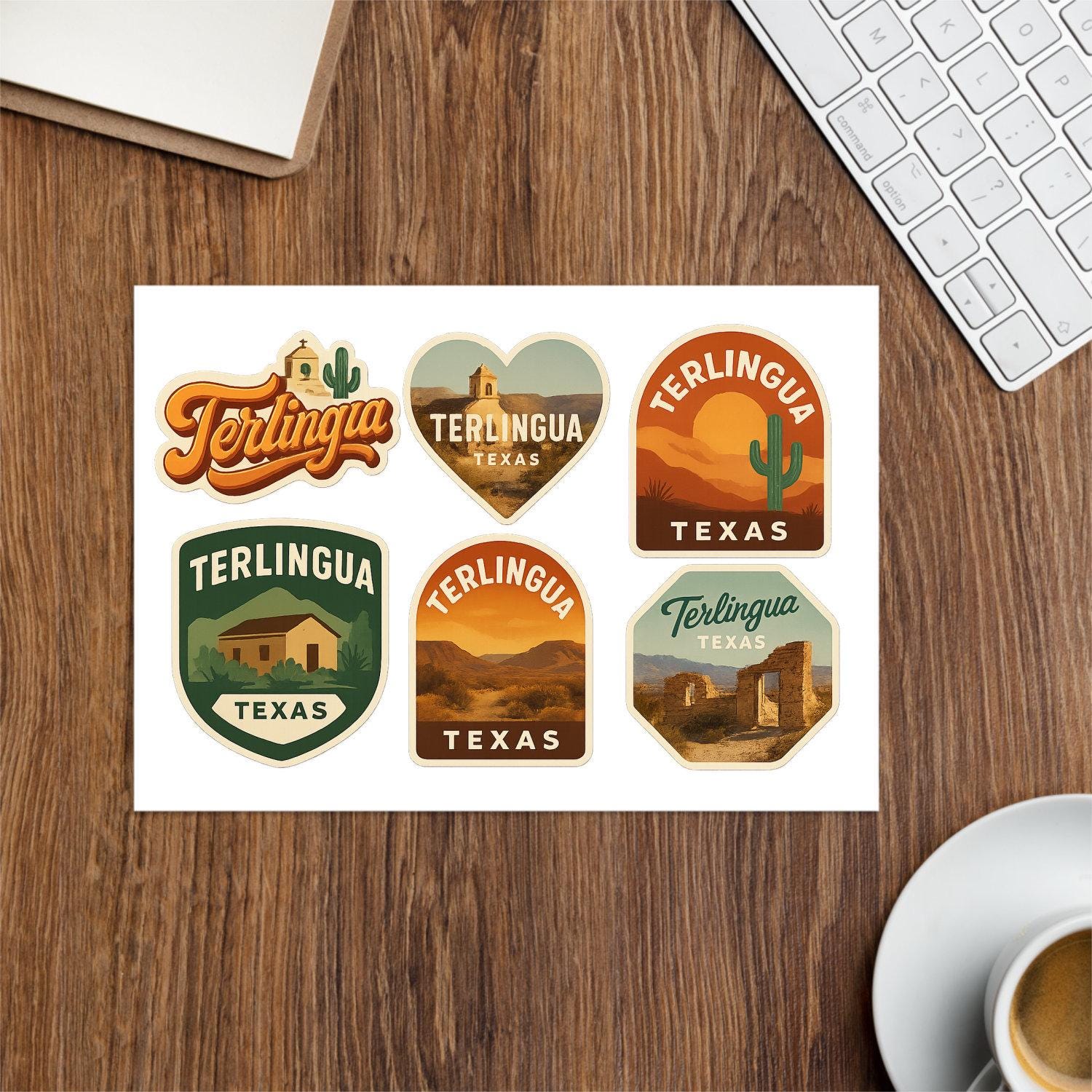 Terlingua Racing White Rabbit Sticker Terlingua Texas Sticker Sheet – Vintage Desert Travel Decals - Etsy