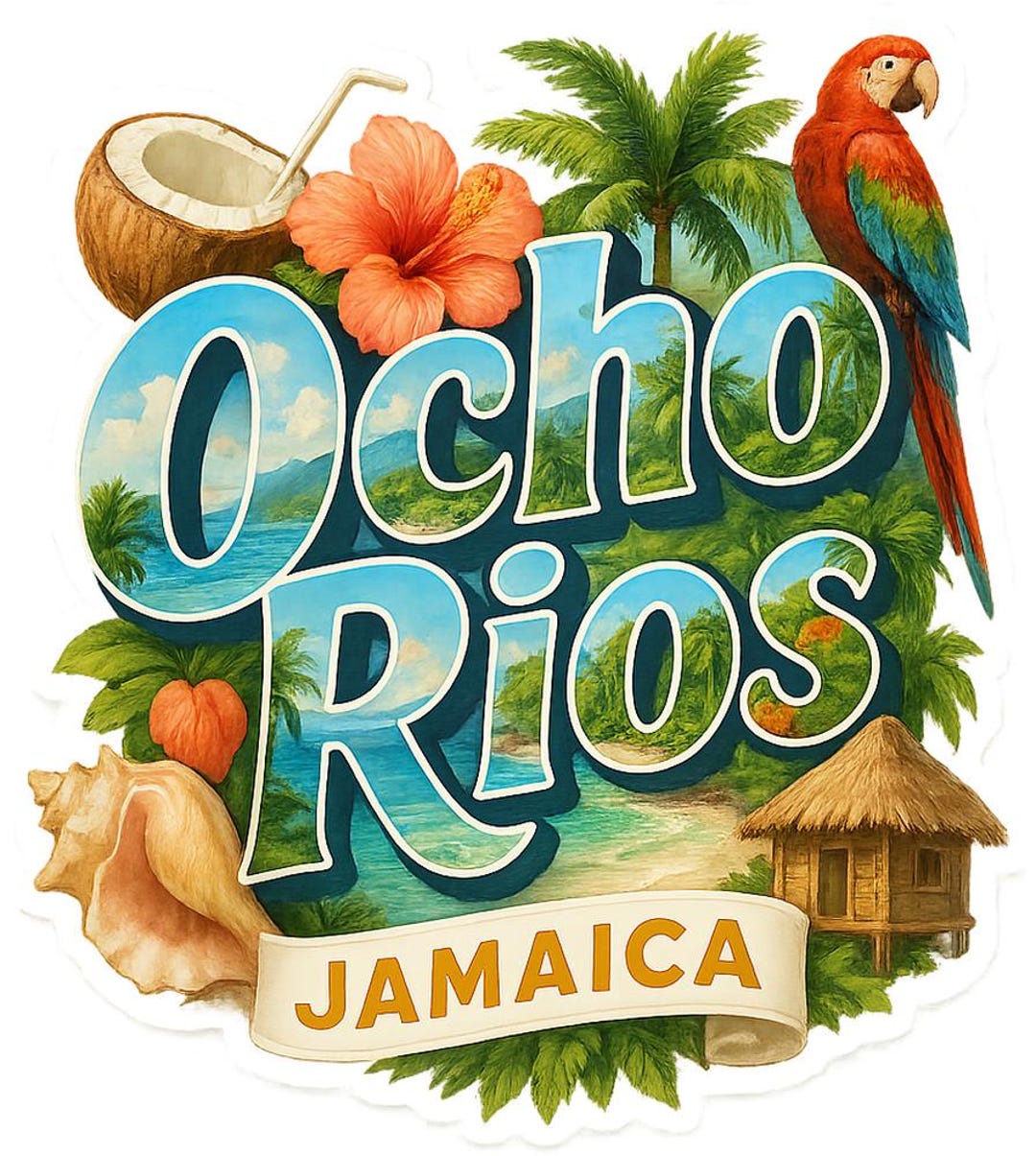 Ocho Rios Jamaica Vinyl Sticker - Caribbean Souvenir Kiss-cut Decal ...
