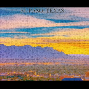 El Paso Texas Sunset Panorama Jigsaw Puzzle - 252 & 520 Pieces