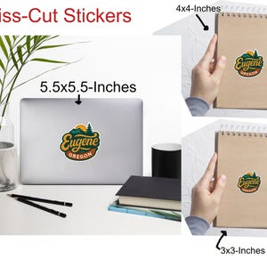 Adesivo magnetico di Eugene, Oregon, souvenir da viaggio, decorazione in vinile fustellato immagine 4