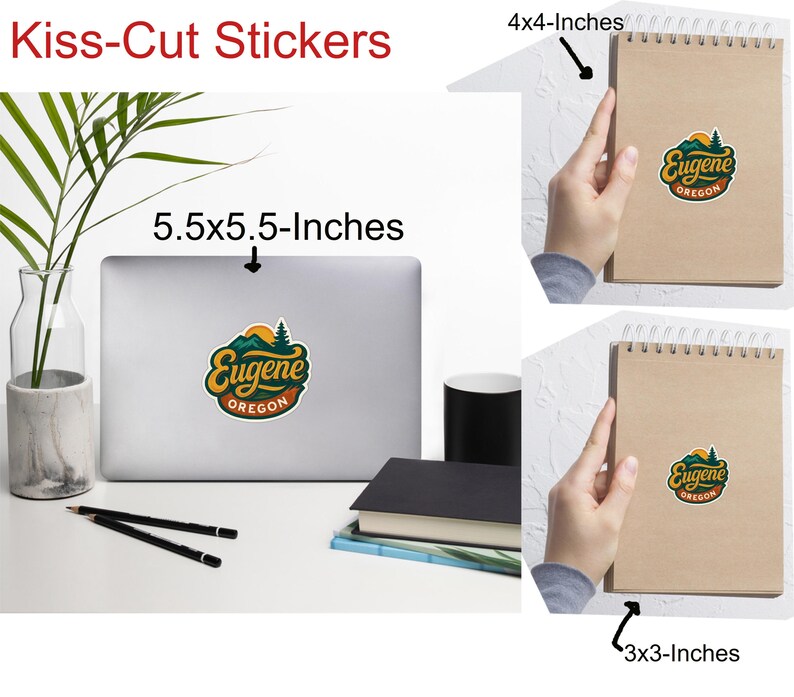 Adesivo magnetico di Eugene, Oregon, souvenir da viaggio, decorazione in vinile fustellato immagine 4