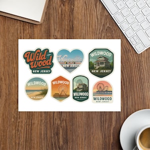Wildwood New Jersey Sticker Bogen – Vintage Reiseaufkleber Bild 3