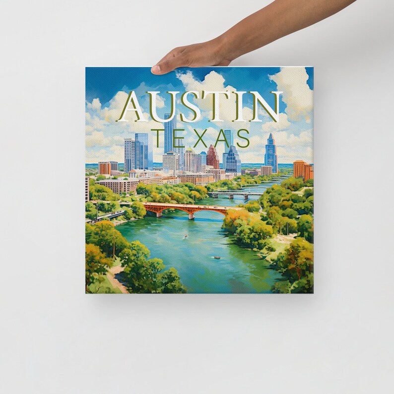 Austin Texas Souvenir Thin Canvas Etsy