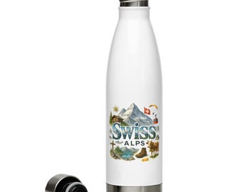 Bouteille d'eau en acier inoxydable de 17 oz des Alpes suisses