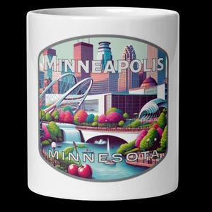 Tazza panoramica di Minneapolis, Minnesota - Tazza da caffè souvenir da 11 oz, 15 oz e 20 oz