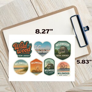 Wildwood New Jersey Sticker Bogen – Vintage Reiseaufkleber Bild 2