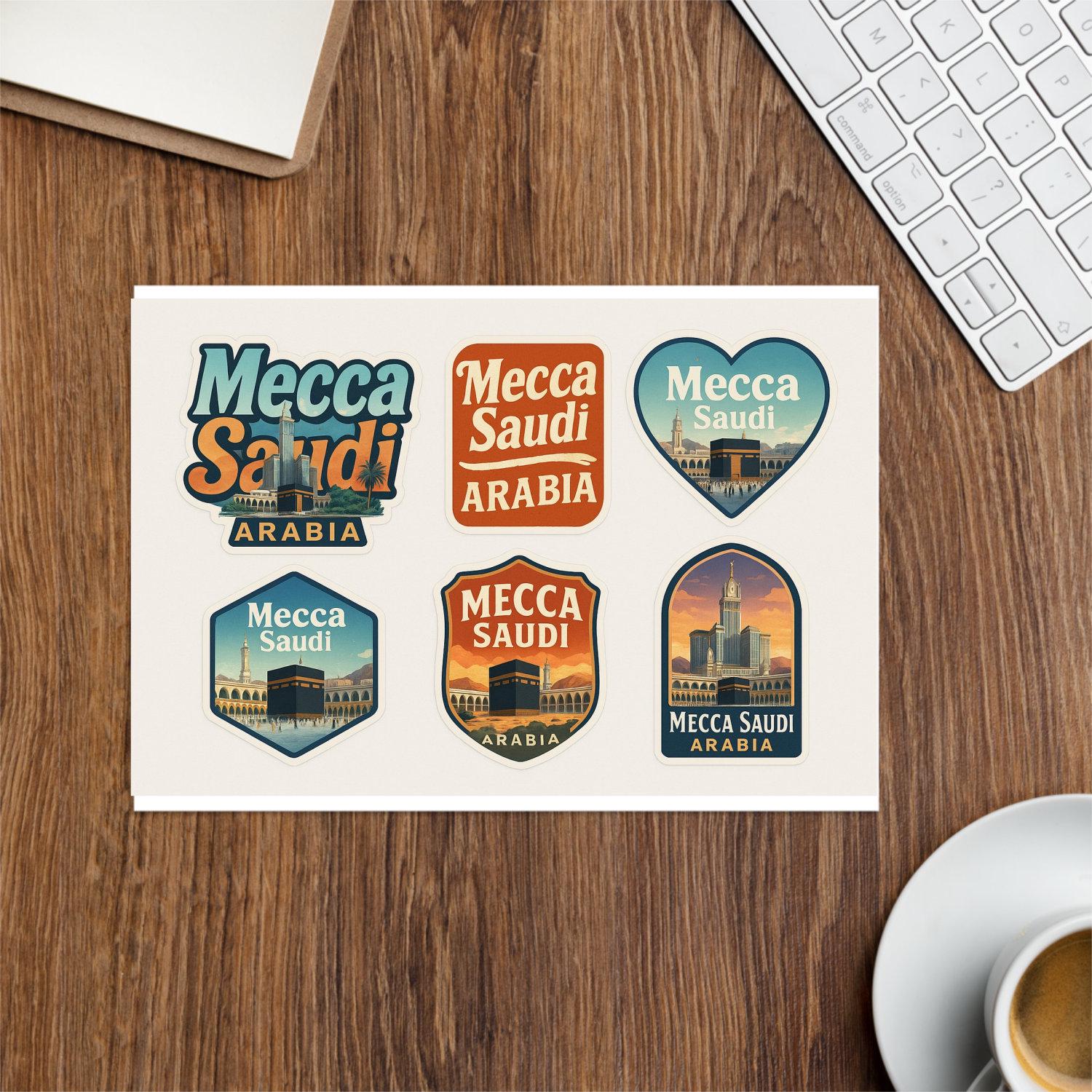 Mecca Saudi Arabia Sticker Set – Kaaba & Mosque Travel Souvenirs - Etsy