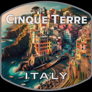 Cinque Terre Italy Souvenir Vinyl Bubble Free Souvenir Kiss-Cut Sticker