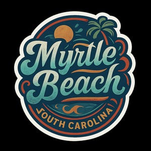 Myrtle Beach South Carolina Sticker Magneet Reizen Souvenir Cadeau Decor Vinyl gestanst