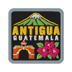 Antigua Guatemala Volcano Arch Souvenir Embroidered Patch Sew On - Square Oval or Round Shapes Iron On Collectible