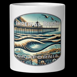 Caneca de café Imperial Beach California Ocean View - 11oz 15oz 20oz Souvenir