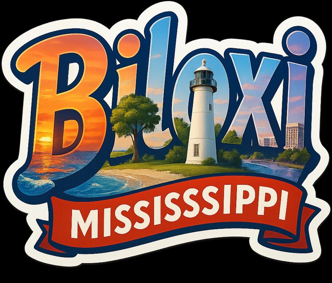 Ms Labonz Sticker Biloxi Mississippi Souvenir Sticker – Gulf Coast Lighthouse Decal - Etsy