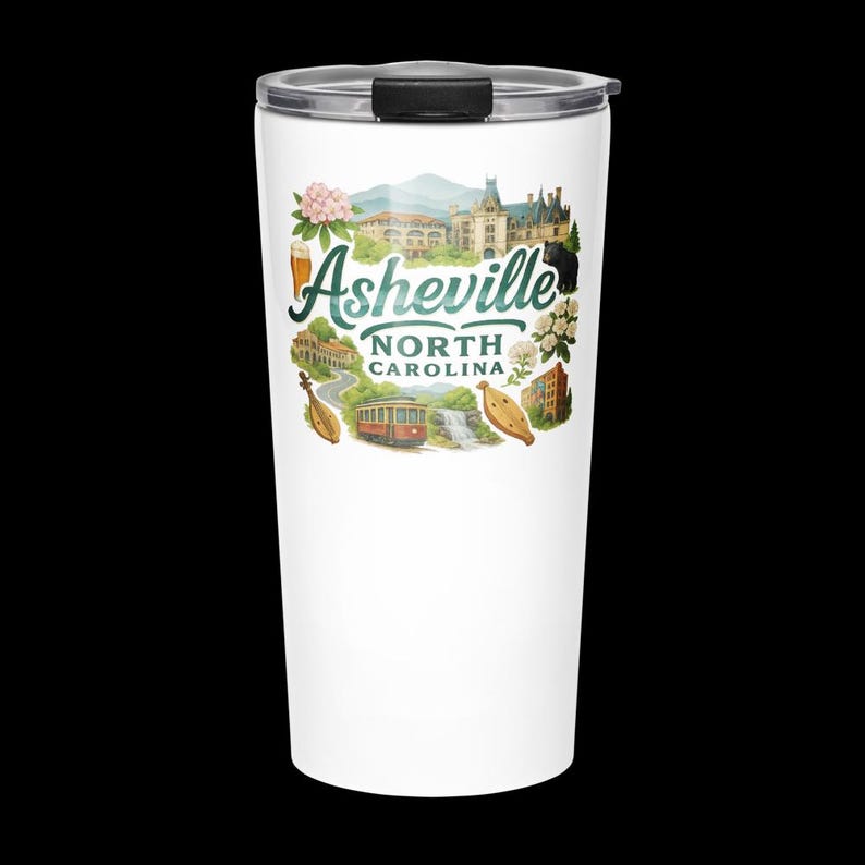 Asheville North Carolina Tumbler – Blue Ridge Mountains Souvenir Insulated Mug image 2