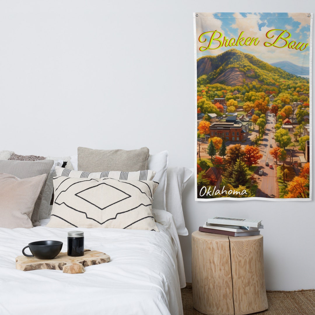 Broken Bow Oklahoma Souvenir Flag Etsy