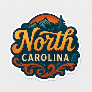 North Carolina Aufkleber Magnet Reise Souvenir Geschenk Dekor Vinyl sterben Schnitt Bild 1