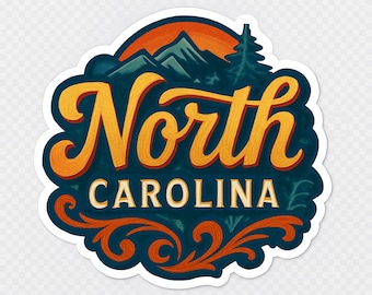 North Carolina Sticker Magnet Travel Souvenir Gift Decor Vinyl Die Cut