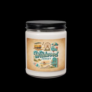 Wildwood New Jersey Souvenir Candle - 9oz Soy Wax Destination Travel Candle with Custom Label image 4